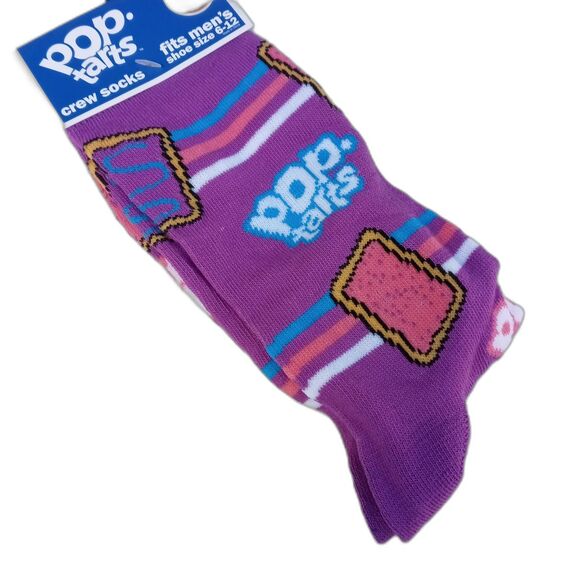 POP-Tarts Crew Socks Toaster Treats Snacks Colorful Novelty Men Shoe Size 6-12 - Picture 3 of 3